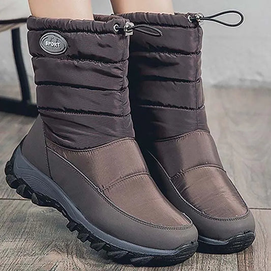 2020 Women's Shoes Waterproof Winter Boots Women Keep Warm Female Elastic Band Platform Boots Fashion Ladies Women's Warm Shoes