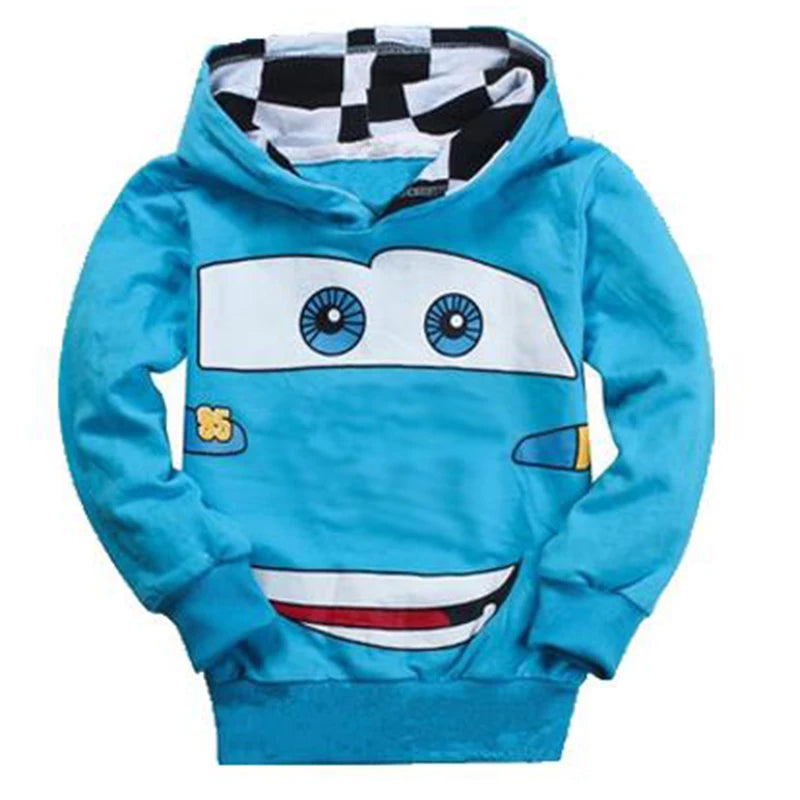 2020 Spring Autumn Hot Sale Fashion Boys Cartoon Sport Hoodies T Shirt Outerwear Children Long Sleeve Casual Hooded Sweatshirt