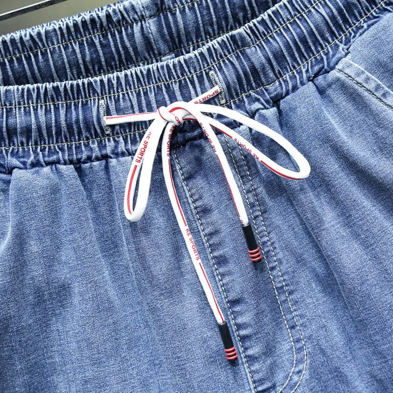 Plus Size 7XL 8XL 9XL 10XL Men's Jeans Fashion Casual Jogger Harem Denim Pants 3 Colors Hip Hop Splice Slim Male Trousers