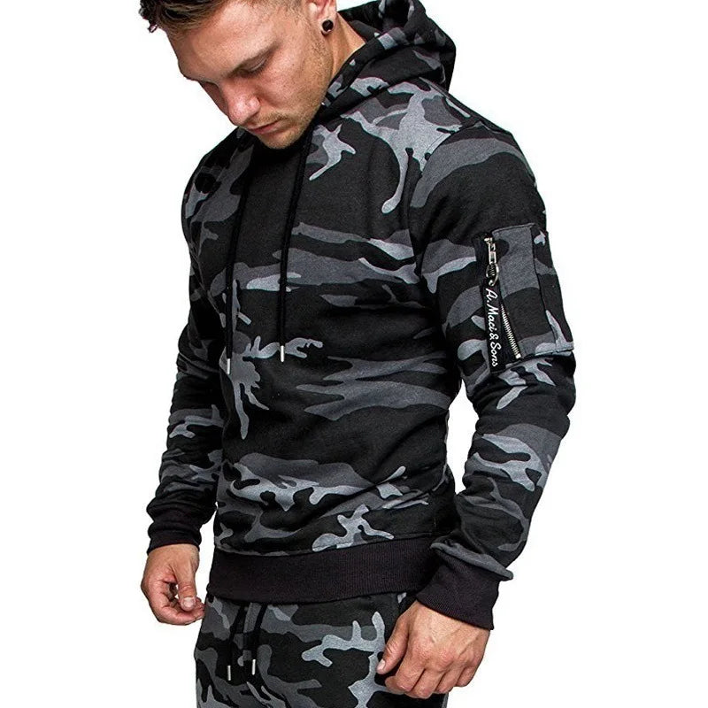NEW Men's Casual Tracksuit  Autumn Winter Men Hoodies and Sweatpants Two Pieces Sets Sportswear Plus Size Clothing for Male
