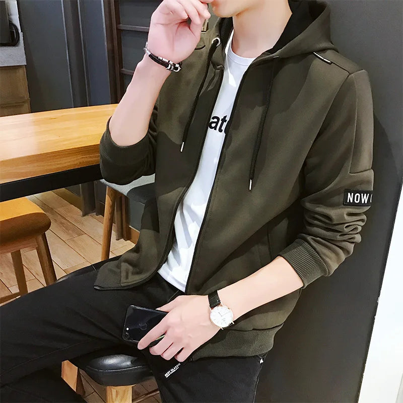 MANTLCONX New Fashion Zip Hoodie Men's Sweatshirts Men Hooded Sweatshirts Male Streetwear Sportswear Hoodie Men Hoodies Spring