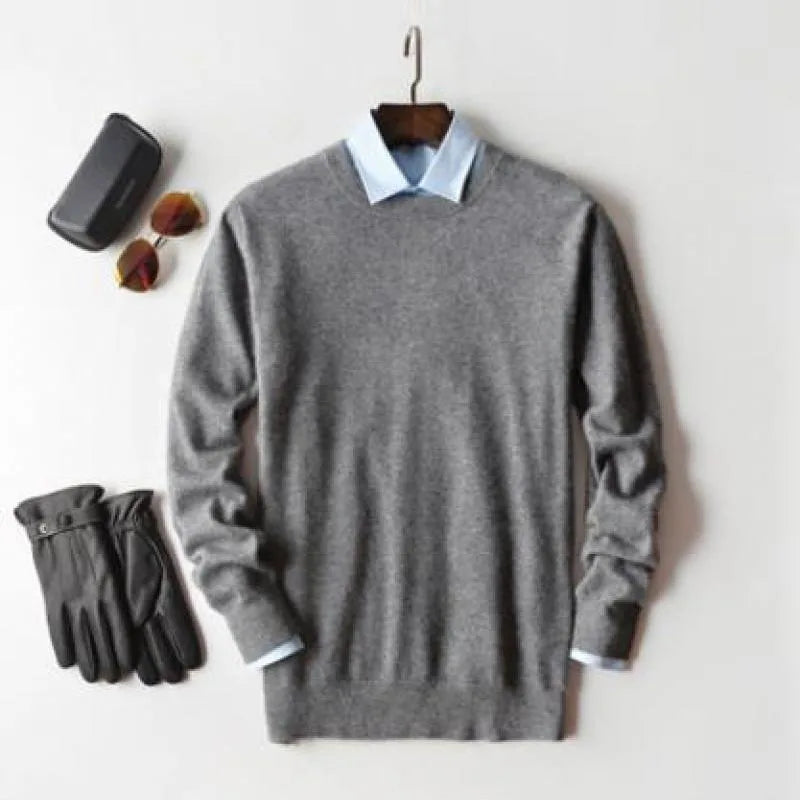 Men Cashmere Sweater Autumn Winter Soft Warm Jersey Jumper Robe Hombre Pull Homme Hiver Pullover V-Neck O-Neck Knitted Sweaters