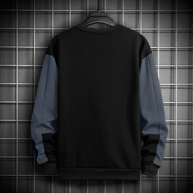 Hot 2021 New Spring Autumn Solid Color Splice Casual Men Hoodies Sweatshirts Men Fashion Harajuku Streetwear Hoodies Sweatshirt