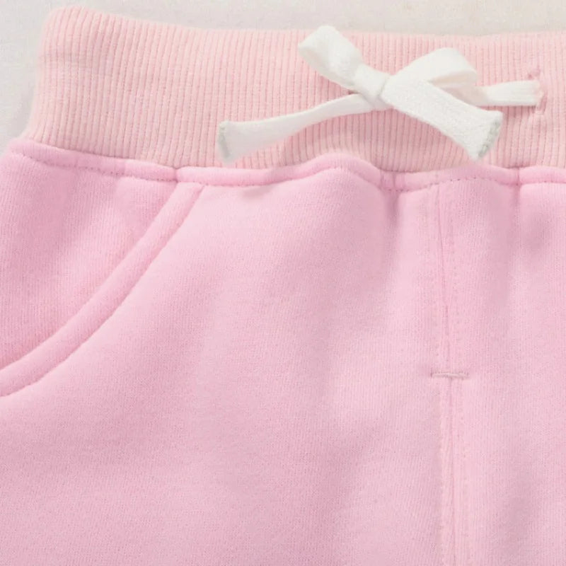 Winter Warm Velvet Sweatpants For 1-5 Yeas Babies Boys Girls Casual Sport Pants Jogging  Kids Children Trousers KF107