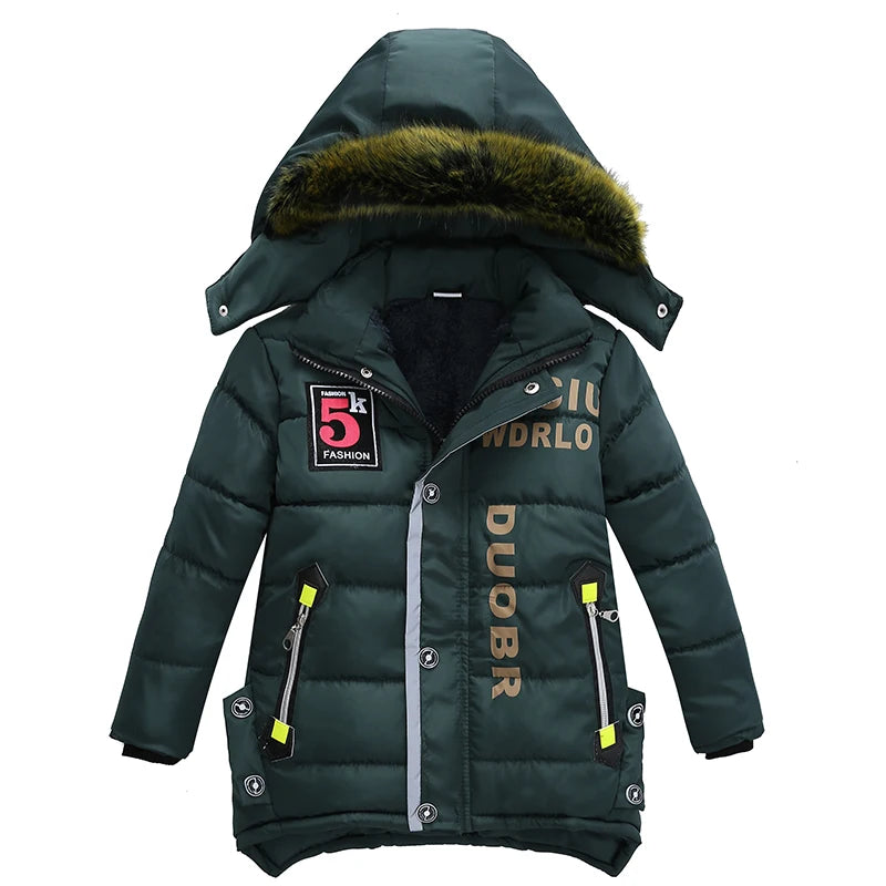 3-6year 2018 Boys Winter coats&Jacket kids Casual jackets Boys thick Winter jacket Boy infant overcoat Coat Kids clothes hooded