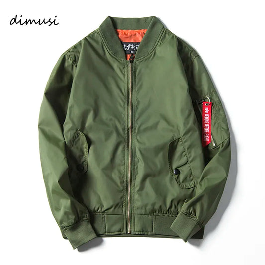 DIMUSI Autumn Bomber Jackets Men Air Force One jacket jaqueta mens causal Amry Pilot bomber jacket polo Jackets mens Clothing
