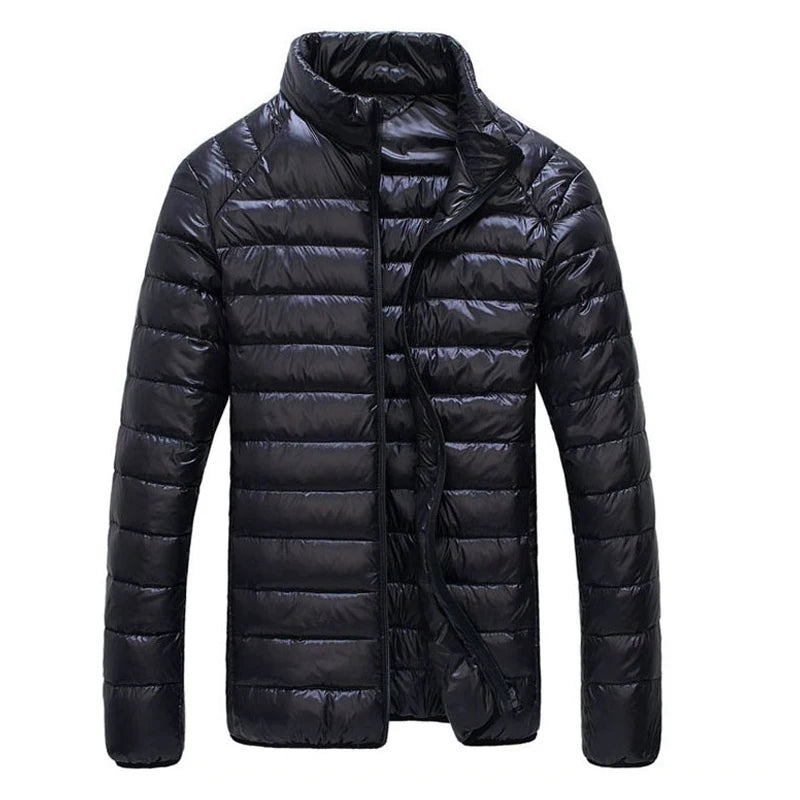 White Duck Down Jacket Men Autumn Winter Ultralight Duck Down Coat Outwear Stand Collar Warm Parkas Casual Windproof Overcoat