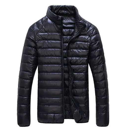 White Duck Down Jacket Men Autumn Winter Ultralight Duck Down Coat Outwear Stand Collar Warm Parkas Casual Windproof Overcoat