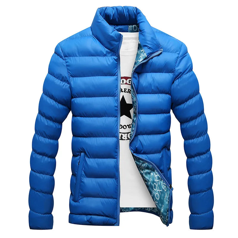 Winter Jacket Men 2023 New Cotton Padded Thick Jackets Parka Slim Fit Long Sleeve Quilted Outerwear Clothing Warm Coats