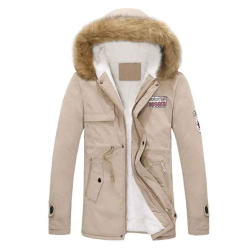 Parka Men Coats Winter Jacket Men Slim Thicken Fur Hooded Outwear Warm Coat Top Brand Clothing Casual Mens Coat Veste Homme Tops