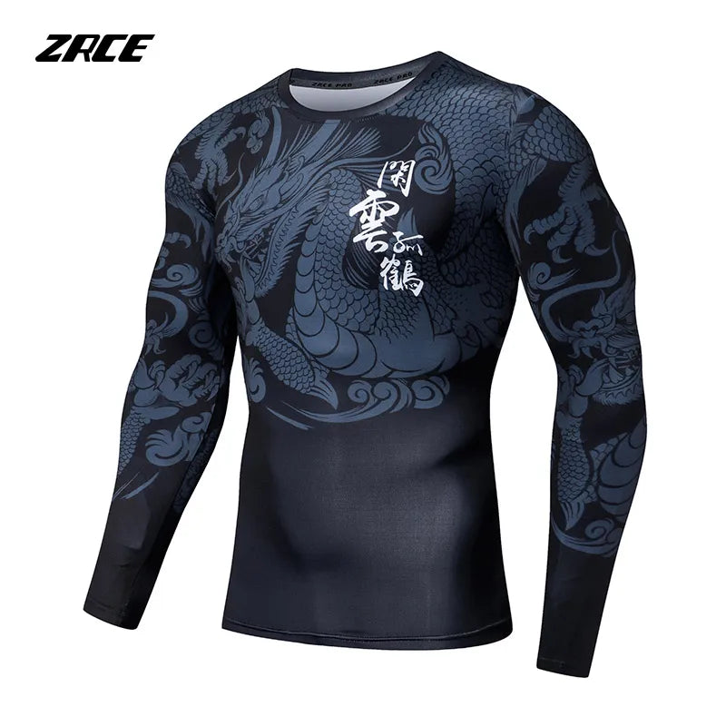 Men's Sweatshirt T-Shirt Funny Chinese Style Dragon 3D T-Shirt Fashion Hip Hop Party Brand Clothing Men's Fitness Clothing