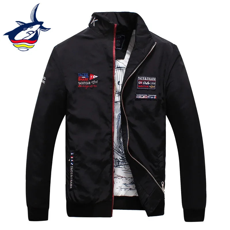Original Brand Mens Jackets And Coats Luxury Tace & Shark Embroidery Jacket  Male Clothing Spring Autumn Mens jackets