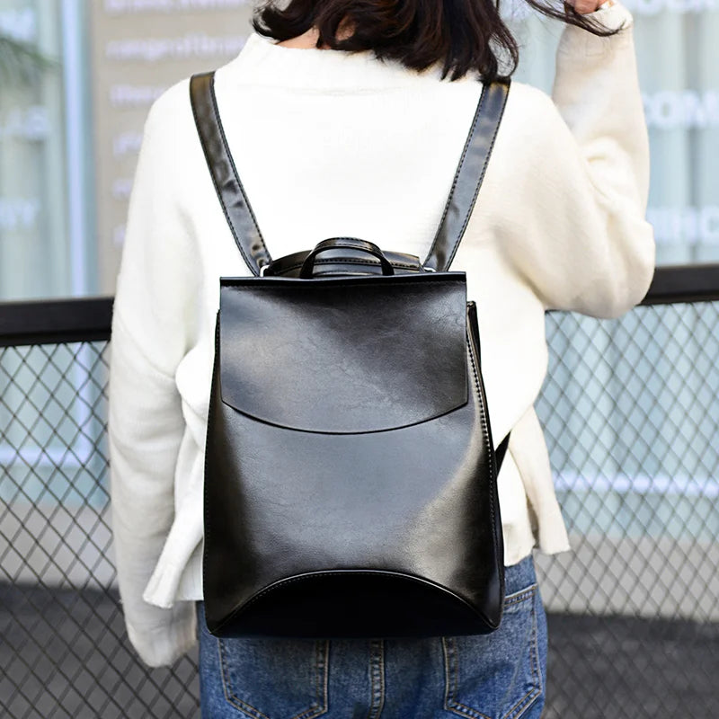 New Fashion Women Backpack Youth Vintage Leather Backpacks for Teenage Girls New Female School Bag Bagpack mochila sac a dos