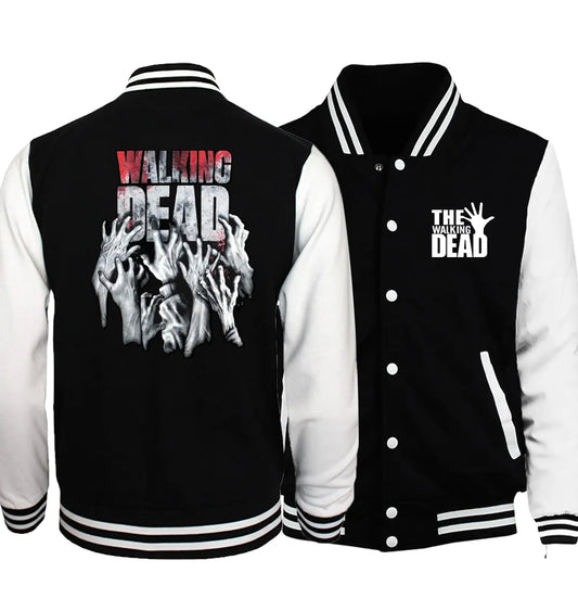 The Walking Dead prinitng baseball uniform 2017 spring autumn new fashion funny clothing brand streetwear casual hoodies man