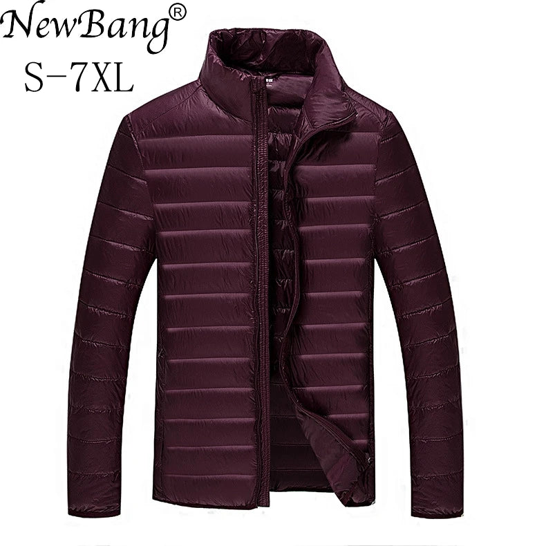 NewBang Plus 5XL 6XL 7XL Duck Down Jacket Men's Feather Ultralight Down Jacket For Men Park Outwear With Carry Bag Overcoat