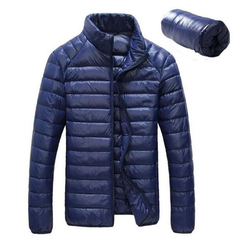 White Duck Down Jacket Men Autumn Winter Ultralight Duck Down Coat Outwear Stand Collar Warm Parkas Casual Windproof Overcoat