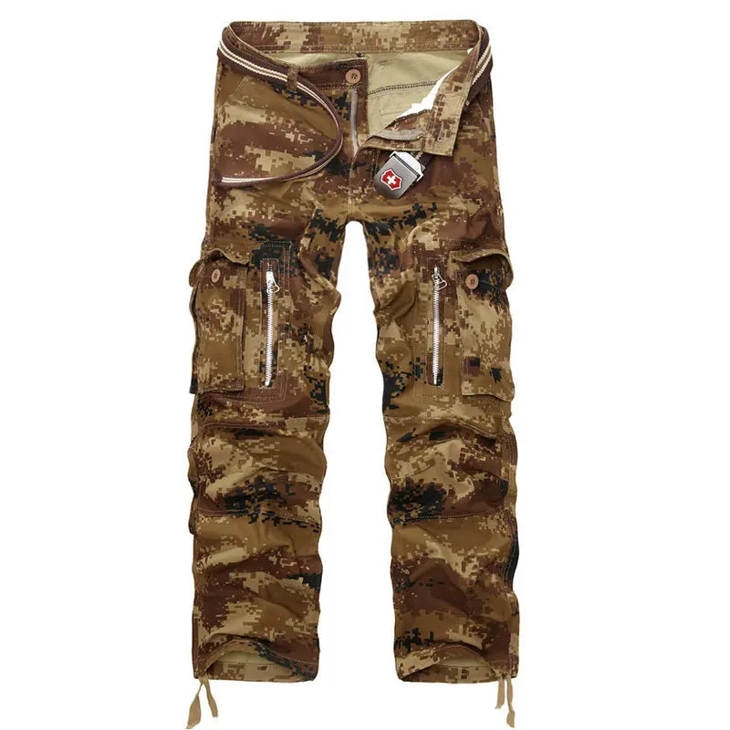 Good Quality Military Camo Cargo Pants Men Hot Camouflage Cotton Workout Men Trousers Spring Autumn