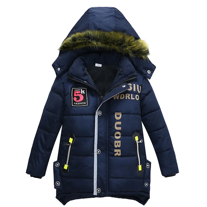 3-6year 2018 Boys Winter coats&Jacket kids Casual jackets Boys thick Winter jacket Boy infant overcoat Coat Kids clothes hooded