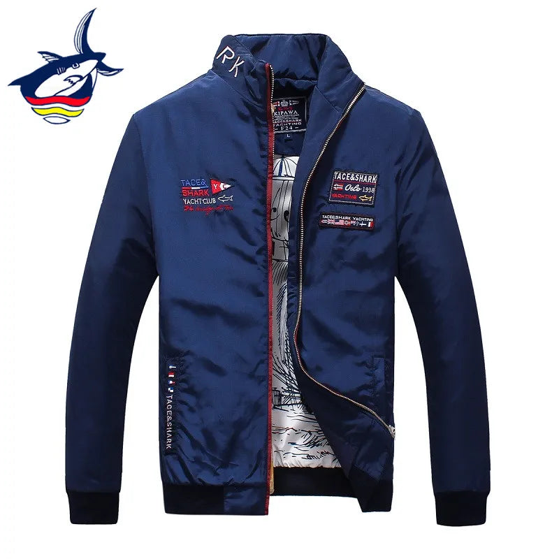 Original Brand Mens Jackets And Coats Luxury Tace & Shark Embroidery Jacket  Male Clothing Spring Autumn Mens jackets
