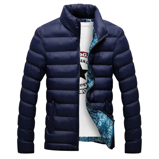 Winter Jacket Men 2023 Fashion Stand Collar Male Parka Jacket Mens Solid Thick Jackets and Coats Man Winter Parkas M-6XL