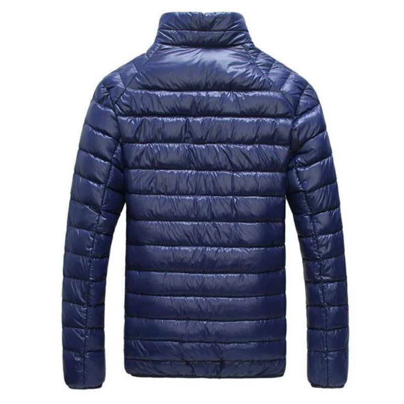 White Duck Down Jacket Men Autumn Winter Ultralight Duck Down Coat Outwear Stand Collar Warm Parkas Casual Windproof Overcoat