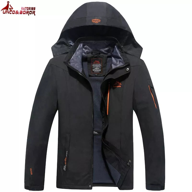 Plus Size 6XL 7XL 8XL men`s Waterproof Jacket Spring Autumn Windproof rain Coat outwear Tourism Mountain Jacket Men clothing