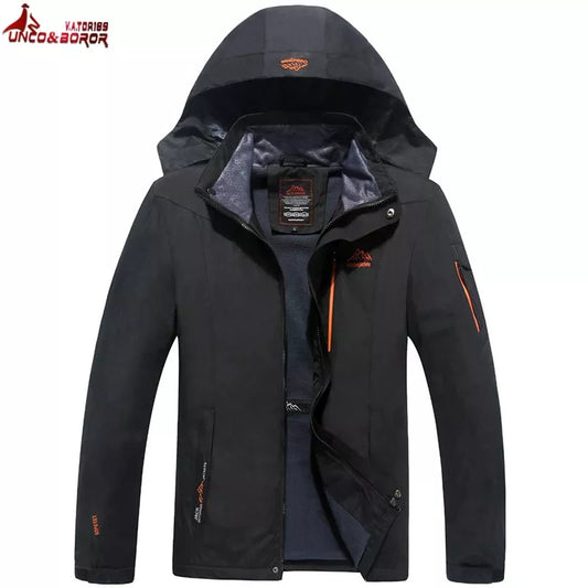 Plus Size 6XL 7XL 8XL men`s Waterproof Jacket Spring Autumn Windproof rain Coat outwear Tourism Mountain Jacket Men clothing