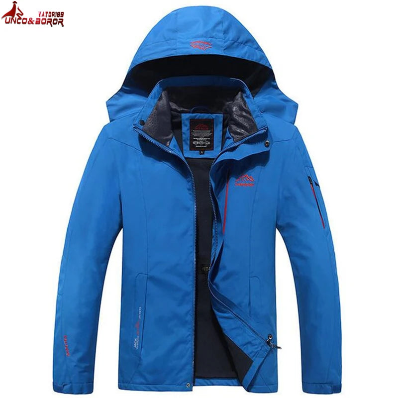 Plus Size 6XL 7XL 8XL men`s Waterproof Jacket Spring Autumn Windproof rain Coat outwear Tourism Mountain Jacket Men clothing