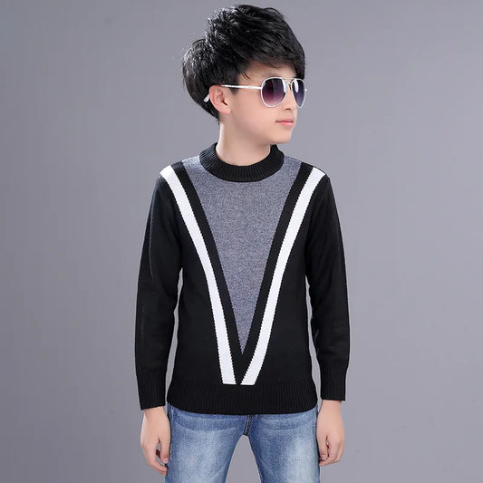 Winter clothing Boy's clothes Round neck pullover Sweater winter Keep warm Kids clothes children's clothing Cotton products