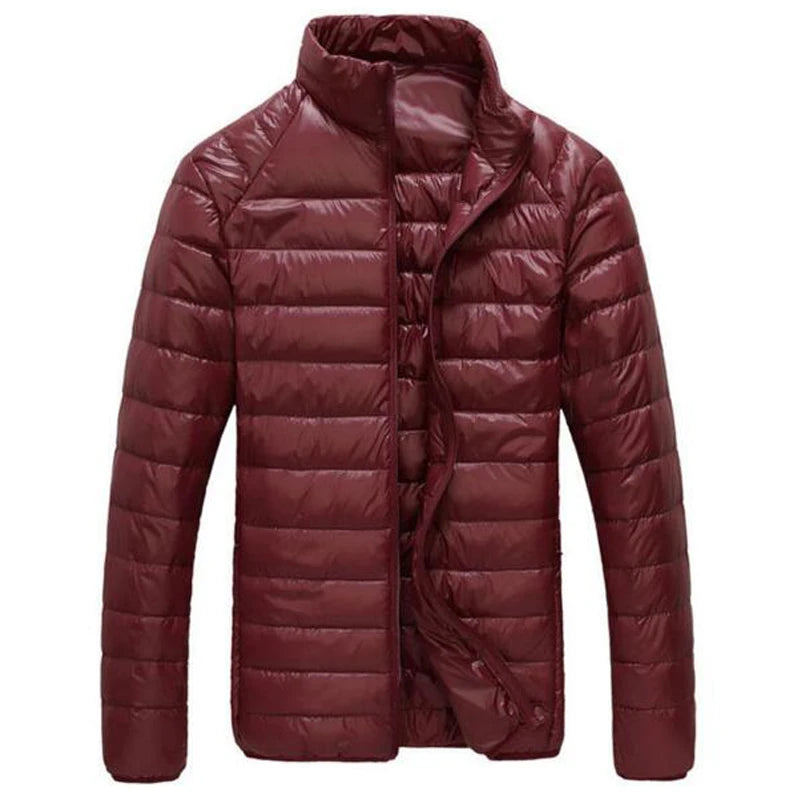 White Duck Down Jacket Men Autumn Winter Ultralight Duck Down Coat Outwear Stand Collar Warm Parkas Casual Windproof Overcoat