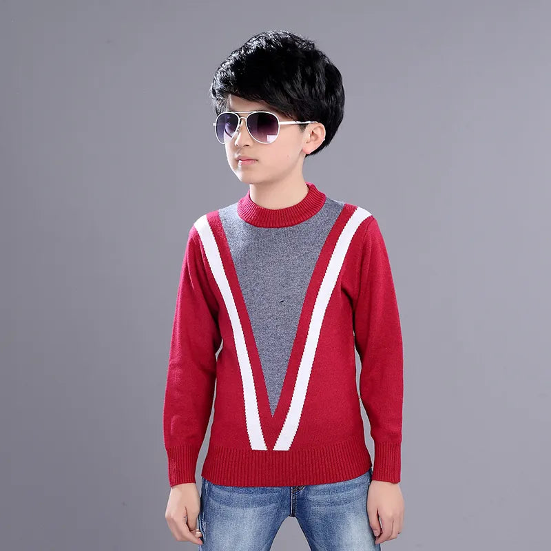 Winter clothing Boy's clothes Round neck pullover Sweater winter Keep warm Kids clothes children's clothing Cotton products