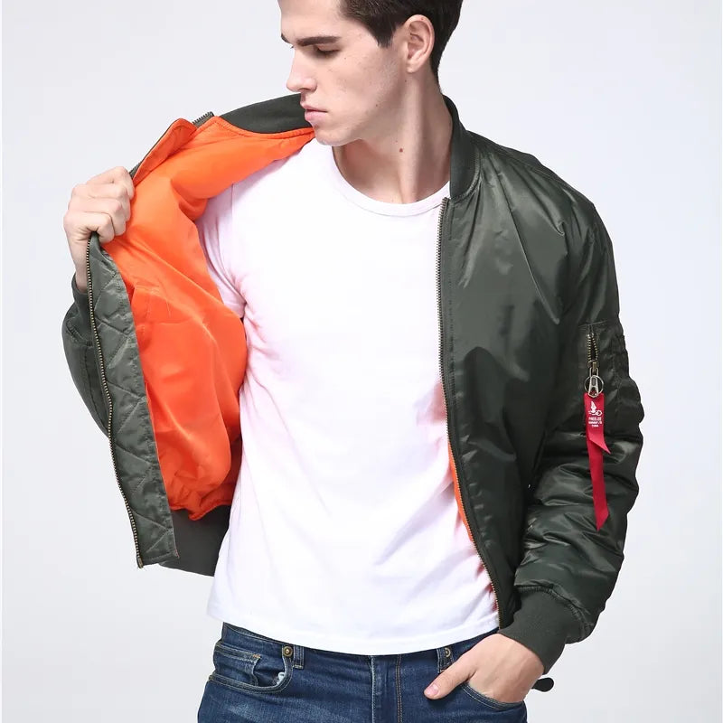 Military tactical Male Army MA-1 Flight Bomber Jacket Baseball Varsity College Pilot Air Force Waterproof Winter Coat For Men