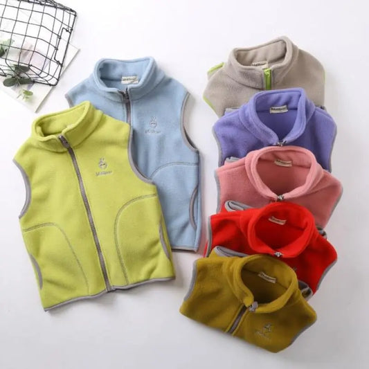 2020 New Baby Boys Girls Winter Coat Kids Warm Vest Children thicken Outerwear Jacket Fashion Solid Fleece Kids Coat 2-7 Years