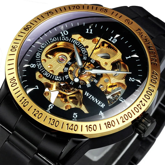 2021 New Winner Luxury Sport Clock Automatic Watch Skeleton Watches Military Men Mechanical Wristwatches Relogio Montre Brand