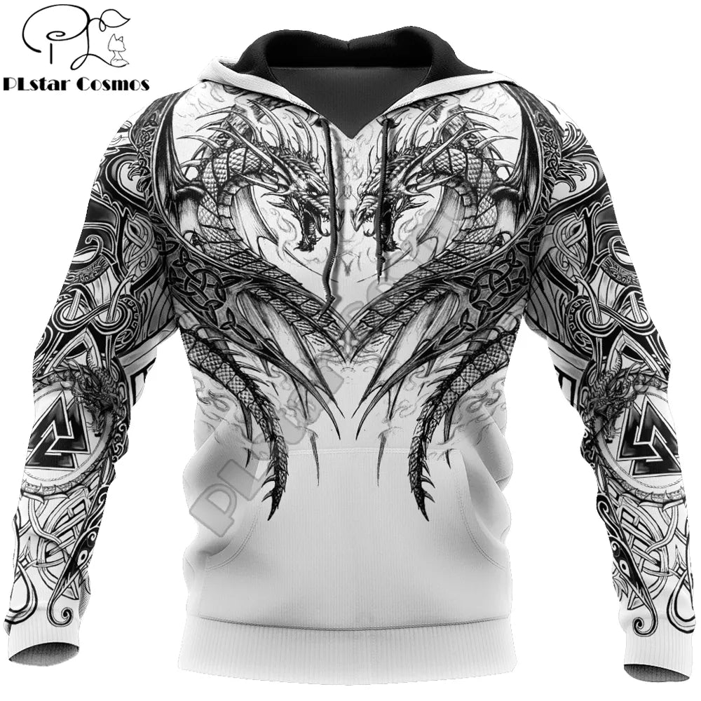 Tattoo Dragon 3D All Over Printed Autumn Men Hoodies Unisex Casual Pullovers Zip Hoodie Streetwear sudadera hombre DW630