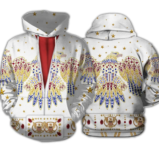 Hipster Super Star Singer ELVIS OVERALL Men Women Hoodie 3D Printed Fashion Hooded Sweatshirt Long Sleeve Pullover Hip Hop Style