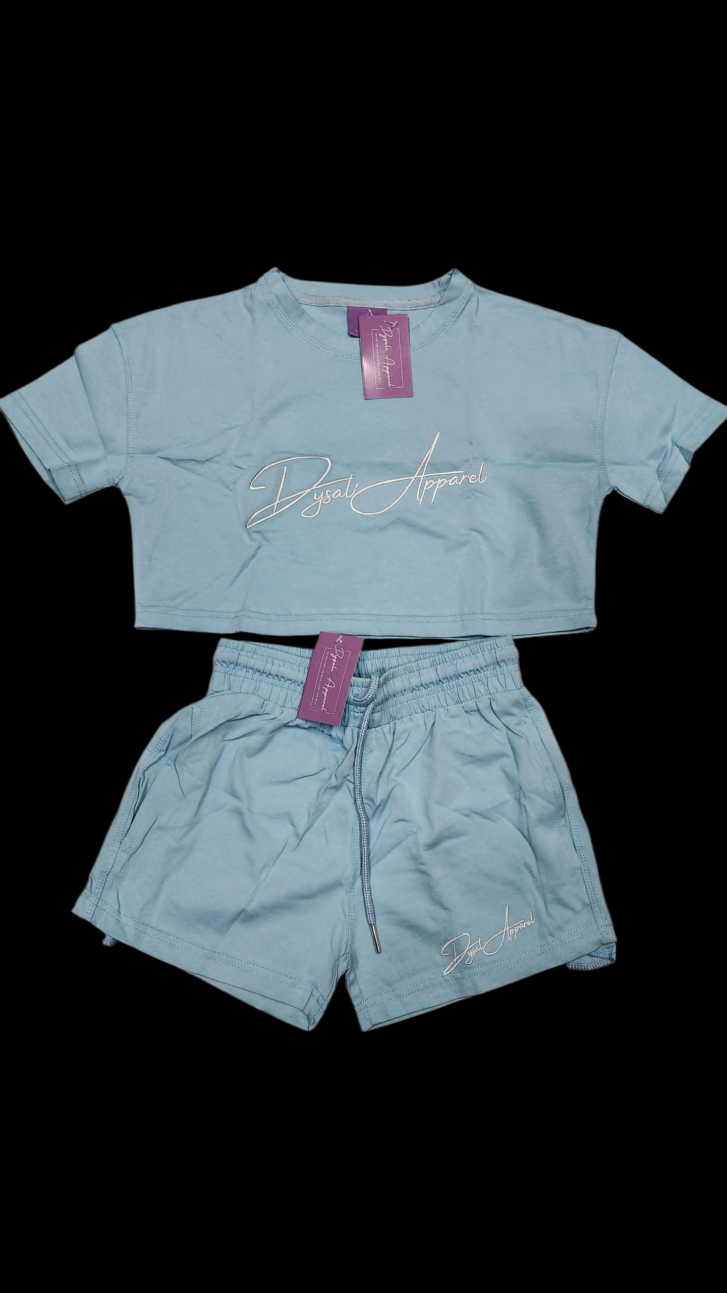 Dysali crop top short set
