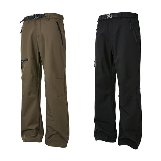 Autumn And Winter Outdoor Fleece-lined Casual Trousers