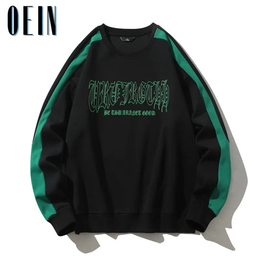 Autumn Fashion Hip Hop Men Casual Sweatshirt Hoodie Harajuku Streetwear Pullover Male Patchwork Loose Long Sleeve O-Neck Hoodies