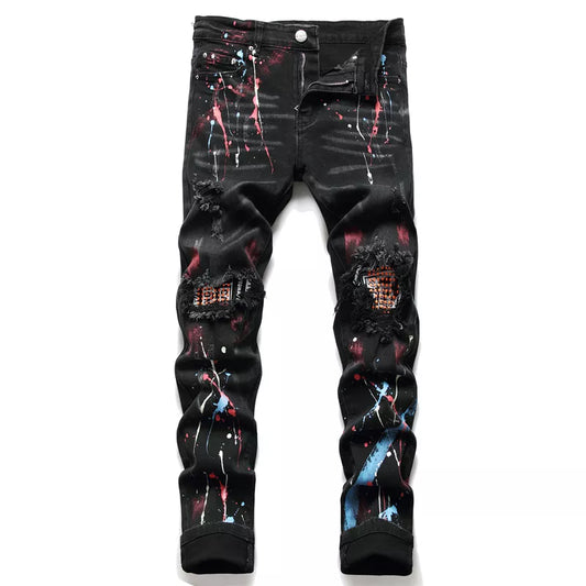 Pants Men Jeans Jean Homme Pantalones Hombre Slim Denim Trousers Biker High Quality Male Straight Casual Designer Ripped