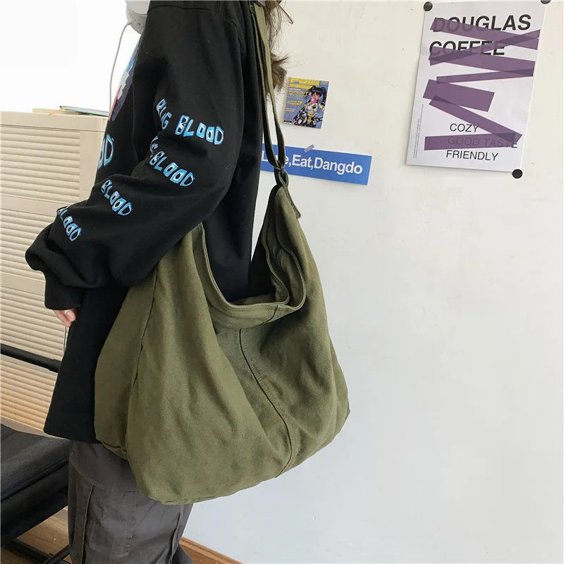 2022 trend Women's bags fashion thick Cotton Cloth Canvas saddle bag female carrying armpit fashion luxury brand design bags
