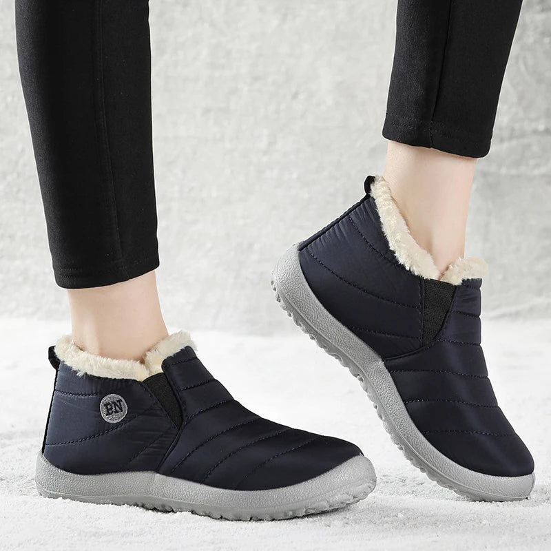Womans Shoes Winter Warm Boots For Women Fashion Waterproof Women's Shoes 2020 Platform Flat Female Lady Ankle Boots Botas Mujer