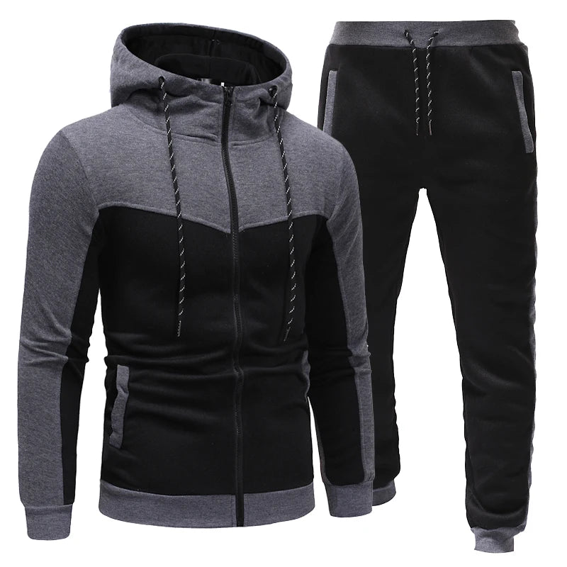 Men's 2 pieces Set 2021 tracksuit men Sweatshirt Sports Set Spring Autumn Gym Jogging Hoodies+Pants 2PCS Casual Track Suit Mens