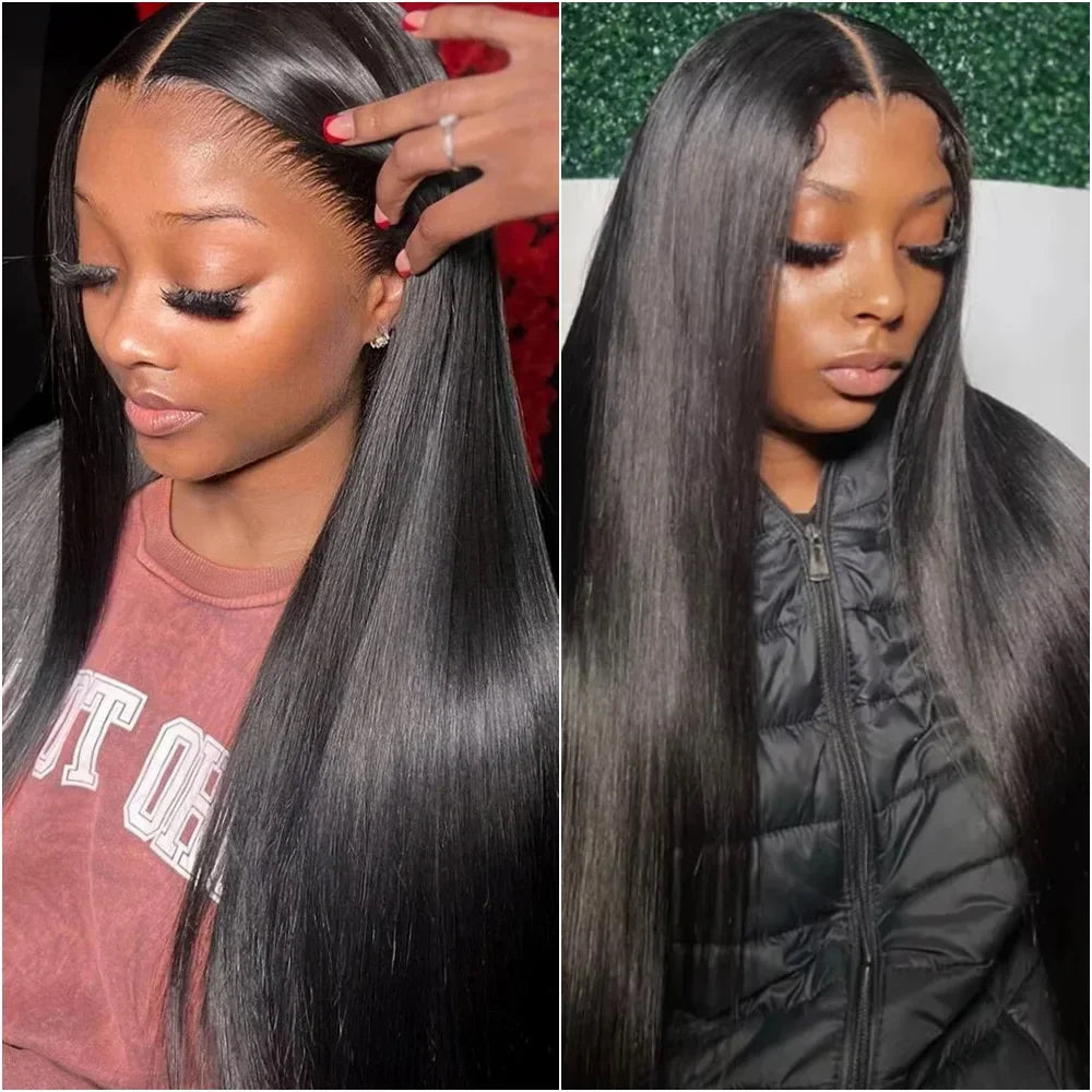 Bone Straight 13x6 HD Lace Frontal Human Hair Wig 5x5 Brazilian Glueless Ready To Wear Pre Cut Lace Closure Wigs for Black Women