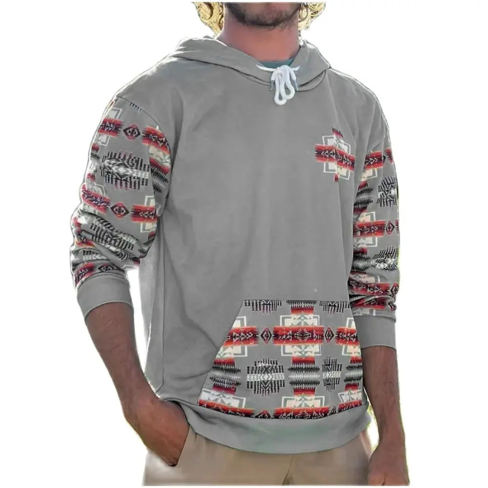 Winter Men's Hoodie Fashions Style Sweatshirt Patchwork Print Streetwear Tops Oversized Casual Pullover Unisex Harajuku Clothing