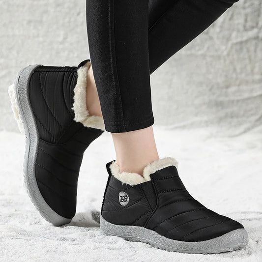 Womans Shoes Winter Warm Boots For Women Fashion Waterproof Women's Shoes 2020 Platform Flat Female Lady Ankle Boots Botas Mujer