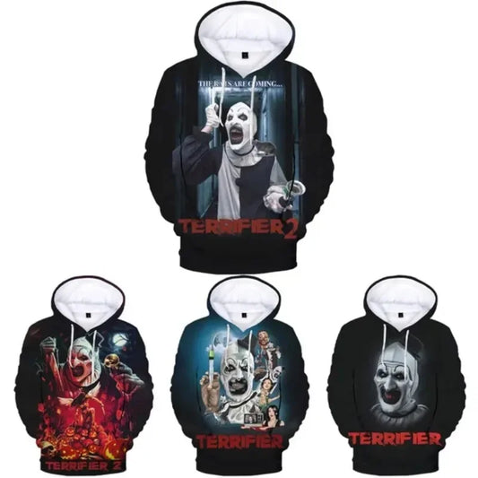 Terrifier 2 Printed Hoodies Men Women 3d Hoodies Sweatshirts Jackets Cool Pullover Tracksuits Streetwear Cosplay Men's Clothing