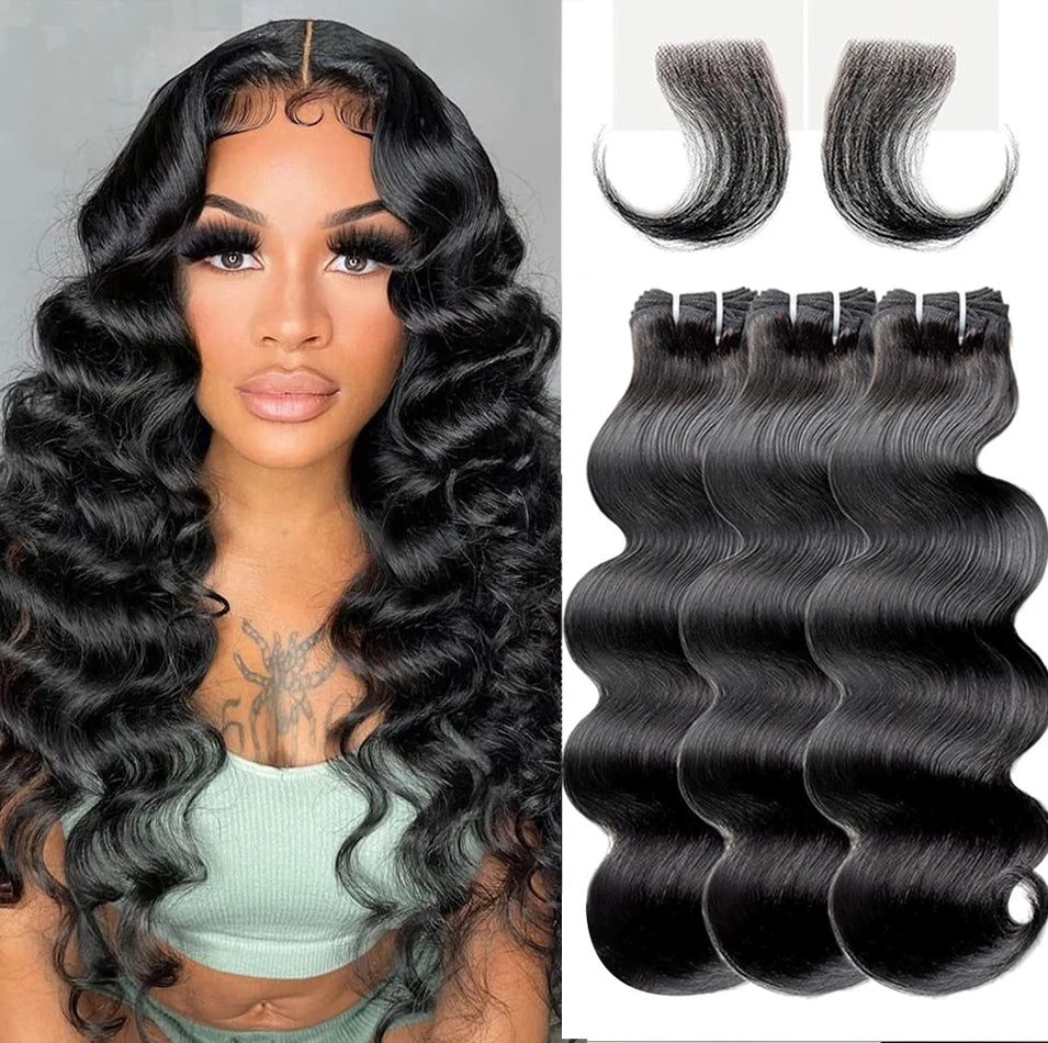 Body Wave Bundles Human Hair 12A 100% Unprocessed Brazilian Virgin Human Hair Bundles Body Wave Human Hair Bundles Natural Black