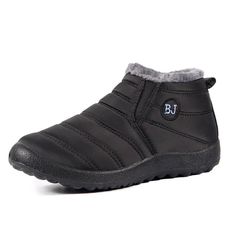 Winter WaterProof Ankle Boots for Women 2022 Warm Plush Women's Shoes Round Toe Thick-soled Outdoor Casual Antislip Couple Boots