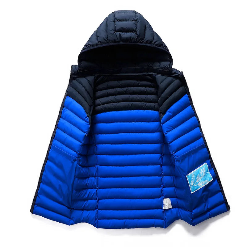 Mens Winter Sleeveless Jacket Men Down Vest Mens Warm Thick Hooded Coats Male Cotton-Padded Work Waistcoat Gilet Homme Vest